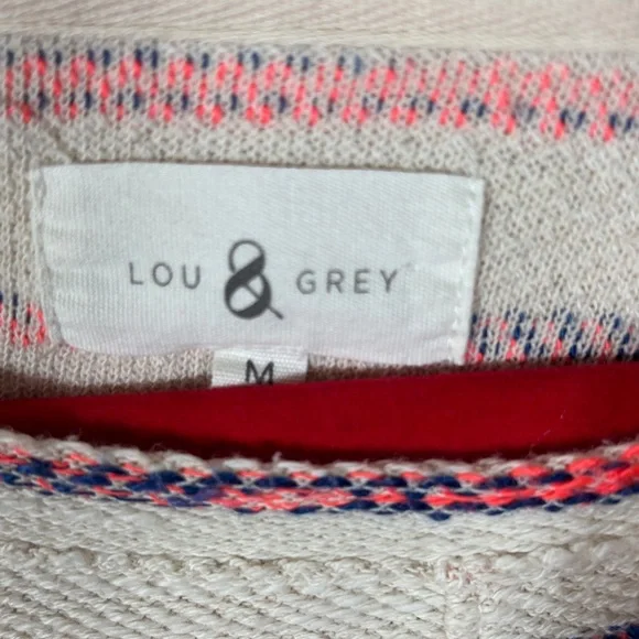 Lou & Grey SZ M Striped Short Sleeve Dress with Pockets - Picture 4 of 6